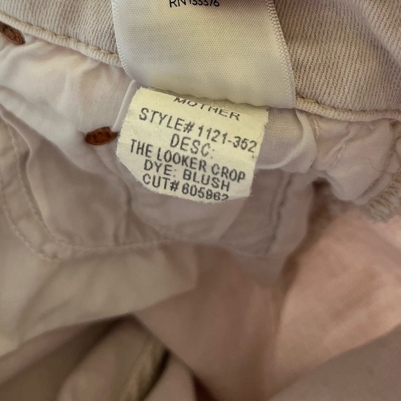 Mother Jeans Sz 25 The Looker Crop Sexy Just Walked Into Town Blush Denim White - Picture 13 of 16